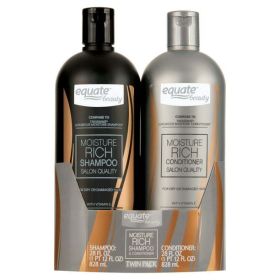 Equate Moisture Rich Shine Enhancing Shampoo & Conditioner;  Full Size Set