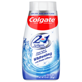 Colgate 2 in 1 Toothpaste and Whitening Mouthwash;  Mint;  4.6 oz Squeeze Bottle