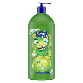 Suave 3-in-1 Shampoo;  Conditioner;  Bodywash;  Silly Apple Refreshing;  40 oz