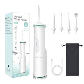 Large-capacity IPX7 Waterproof Tooth Rinser Portable Rechargeable Water Flosser Multi-mode Cleaning Mouth Smart And Convenient Cleaning Spray Toothbru (Color: White)