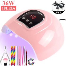 Nail Drying Lamp For Nails UV Light Gel Polish Manicure Cabin Led Lamps Nails Dryer Machine Professional Equipment (Type: ZH366-4)
