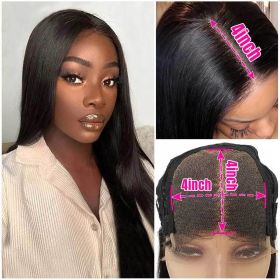 4x4 HD Lace Front Virgin Brazilian Pre Plucked Long 16 24 30 Inches 4*4 Frontal  Human Hair Bodywave Body Wave Closure Wig (Stretched Length: 22 Inches(559mm)(+$77.00))