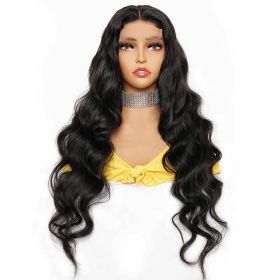 4x4 HD Lace Front Virgin Brazilian Pre Plucked Long 16 24 30 Inches 4*4 Frontal  Human Hair Bodywave Body Wave Closure Wig (Stretched Length: 26 Inches(659mm)(+$145.00))