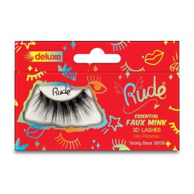 RUDE Essential Faux Mink Deluxe 3D Lashes (Color: Teddy Bear)