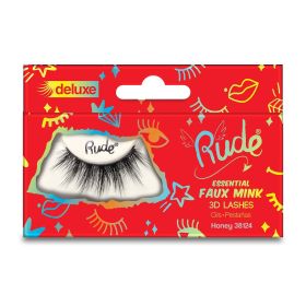 RUDE Essential Faux Mink Deluxe 3D Lashes (Color: Honey)