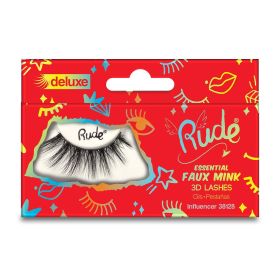 RUDE Essential Faux Mink Deluxe 3D Lashes (Color: Influencer)