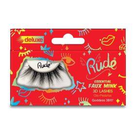 RUDE Essential Faux Mink Deluxe 3D Lashes (Color: Goddess)