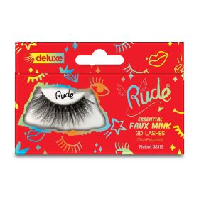 RUDE Essential Faux Mink Deluxe 3D Lashes (Color: Rebel)