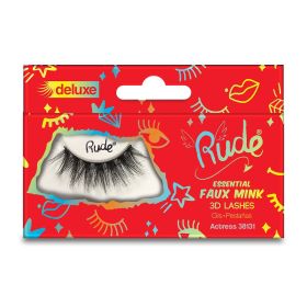 RUDE Essential Faux Mink Deluxe 3D Lashes (Color: Actress)